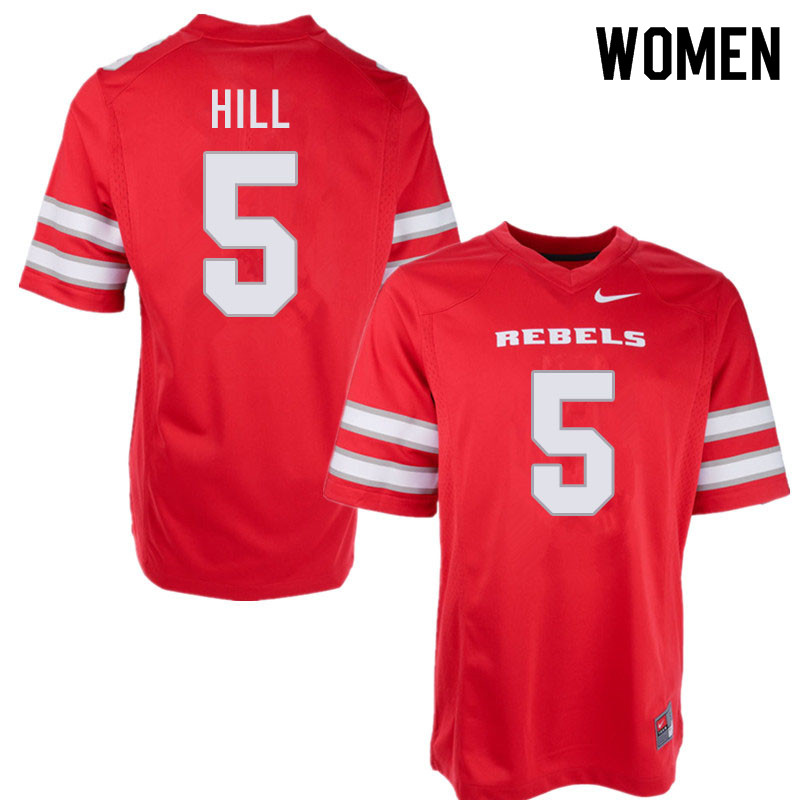 Women #5 Phillip Hill UNLV Rebels College Football Jerseys Sale-Red